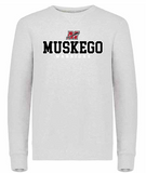 Gray Embroidered Crew Sweatshirt