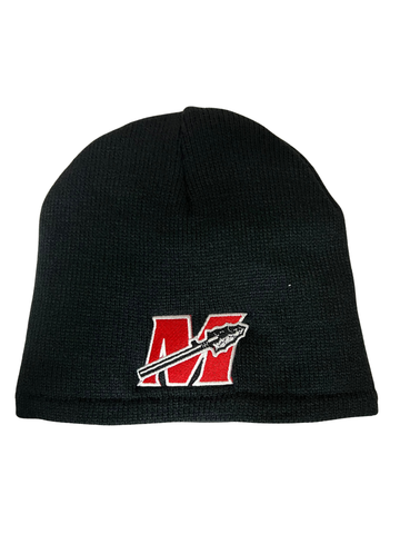 Warriors Lined Black Beanie Hat