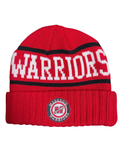 Knit Red Warrior Patch Hat by Pukka