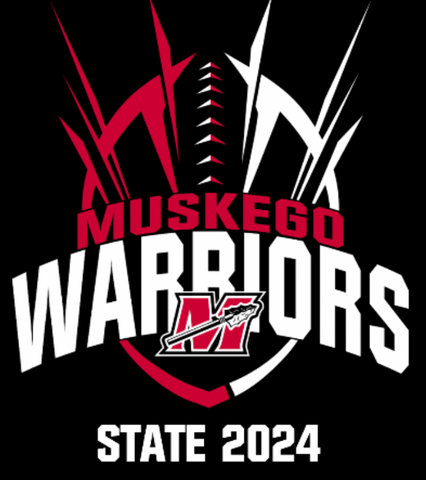 2024 State Football Black T-Shirts