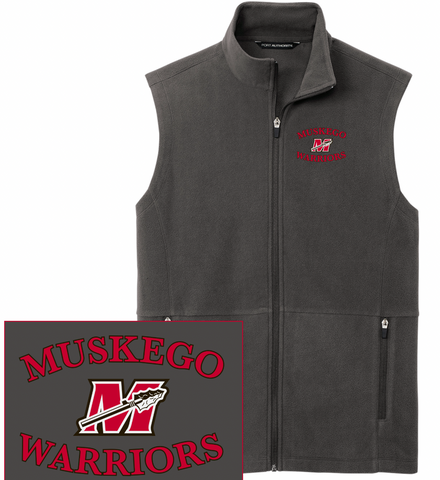 Men's Full-Zip Black Fleece Vest