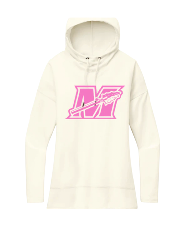 Ladies White Lightweight Hooded Shirt