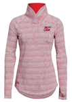 Ladies Red/White Stripe Embroidered Under Armour Zinger Pullover - Sale!