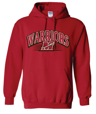 Warriors M Stripe Red Men's Hoodie - Sale! – MHS Warrior's Warehouse
