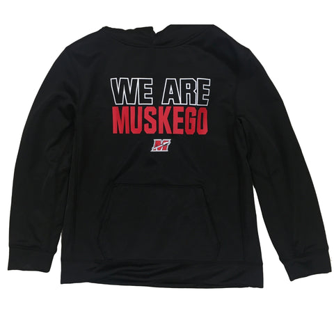 Youth Recruit "We Are Muskego" Black Performance Hoodie
