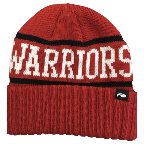 Knit Red Warrior Patch Hat by Pukka